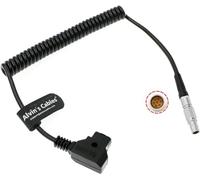 Alvin's Cables Power Cable for Tilta Nucleus-M Motor 7 Pin Male to D-tap Coiled Cable for V-Mount Battery Plate