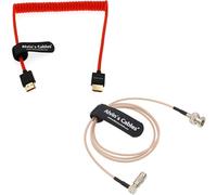Alvin's Cables Pro Video I/O Bundle: RG179 Mini BNC to BNC SDI Cable & 8K HDMI 2.1 Braided Coiled Cable