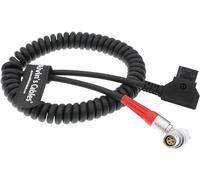 Alvin's Cables Red Scarlet Epic Camera Power Coiled Twist Cable 6 Pin Right Angle Female to D-Tap