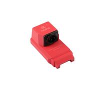 Alvin's Cables Remote V-Mount Power Adapter with 4-Pin XLR & D-Tap Bi-Directional Input Output, Digital Voltage Display, V-Lock Remote Battery Interface for Cinema Camera, Monitor, Gimbal, Red