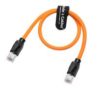 Alvin's Cables RJ45 Ethernet Cable, Cat6a Shielded Industrial Profinet Ethernet Cable High-Flex Drag-Chain High-Speed Gold-Plated Connectors for PLC, Robotics & Motion Control 16.4ft/5m Orange
