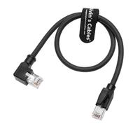 Alvin's Cables RJ45 Ethernet Cable, Left-Angle Cat6a Shielded Industrial Profinet Ethernet Cable High-Flex Drag-Chain High-Speed Gold-Plated Connectors for PLC, Robotics & Motion Control 2ft/60cm