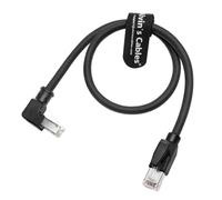 Alvin's Cables RJ45 Ethernet Cable, Up-Angle Cat6a Shielded Industrial Profinet Ethernet Cable High-Flex Drag-Chain High-Speed Gold-Plated Connectors for PLC, Robotics & Motion Control 1ft/30cm