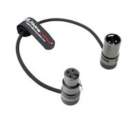 Alvin's Cables Rotatable Low-Profile XLR 3 Pin Male to Female Ultra-Flexible Cable, Aramid-Reinforced for Sony|Canon|Blackmagic Pro Cameras & Studio Audio(Black)