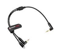 Alvin's Cables Tentacle Sync 3.5mm TRS Microphone Y-Cable for Tentacle Sync E Generator, Track E Audio Recorder, for Camera Audio Input, External Mics, 30CM| 12inches