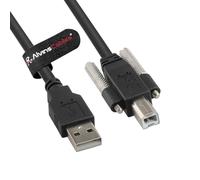 Alvin's Cables USB 2.0 Type-A to USB-B Screw Lock Data Cable for Machine Vision Industrial Camera, Printer, Scanner, 480Mbps High Flex Drag Chain Shielded, 3m/9.84ft