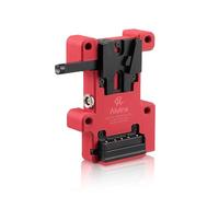 Alvin's Cables V-Mount Battery Plate for SmallHD Ultra 5 & Ultra 7, Direct Contact Power Supply with 1 x D-Tap & 2 x 0B 2 Pin Outputs, Red