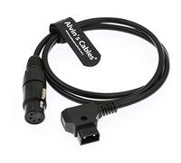 Alvin's Cables XLR 4 Pin Female to D Tap Power Cable for Practilite 602 DSLR Camcorder Sony F55 SXS Camera 1M