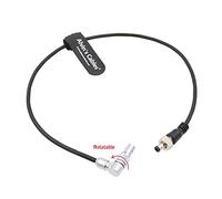 Alvin's Cables Z CAM E2 Flagship Cable for Atomos Shinobi Ninja V OSEE G7 Monitor Rotatable Right Angle 2 Pin Male to Lock DC Cord for Z CAM E2-S6 E2-F6 E2-F8 40CM