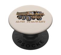 Alvis Stalwart British Military Truck Illustration Graphic PopSockets Adhesive PopGrip