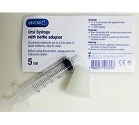 Alvita 5ml Oral Syringe & Bottle Adapter