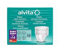 Alvita Highly Absorbent Incontinence Pants - Adult Pull-Up Pants for Bladder Weakness, Leak Protection & Odour Control (Pack of 14) - Award Winning Briefs (Medium Maxi)