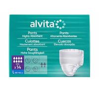 Alvita Highly Absorbent Incontinence Pants - Adult Pull-Up Pants for Bladder Weakness, Leak Protection & Odour Control (Pack of 14) - Award Winning Briefs (Large Maxi)