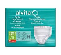 Alvita Highly Absorbent Incontinence Pants - Adult Pull-Up Pants for Bladder Weakness, Leak Protection & Odour Control (Pack of 14) - Award Winning Briefs (Medium Super)