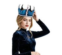Alvivi Adults Medieval King's Crown Headpiece Broken Circlet | Halloween Headdress,Adjustable Royal Headwear,Gothic Party Headwear Crown,Bloody King Tiara,Horror Headpiece,Antique Circlet