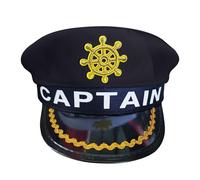 Alvivi Captain Yacht Sailors Hat Classic Yacht Rock Captain Cap Navy Costume Accessory For Halloween Party Black One Size