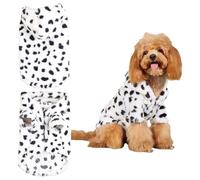 Alvivi Dalmatian Dog Sweater with Hood Soft Winter Warm Jacket Halloween Cosplay Clothes for Pets Puppy White M