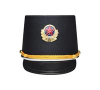 Alvivi Drum Major Hat with Feather Toy Soldier Hat Marching Band Drummer Hat for Role Play Type C M