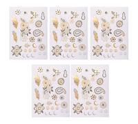 Alvivi Flash Gold Temporary Tattoos Metallic Glitter Festival Tattoo Sticker, Fake Tattoos For Women Type D One Size