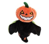 Alvivi Funny Bat Cat Toy with Squeaky Sound Interactive USB Rechargeable Plush Toys for Kittens Halloween Teething Chase Toy Pumpkin One Size