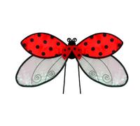 Alvivi Insect Red Costume Lady-beetle Wings Antenna Butterfly Wings For Halloween Themed Party Black Edgy One Size