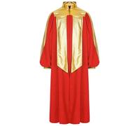 Alvivi Kids Boys Girls Graduation Gown Long Sleeve Choir Robe Church Praise Dance Dress Baptism Costume Red 7-8 Years