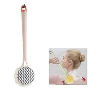 Alvivi Long Handled Bath Brush Crubber Anti Slip for Shower Loofah Back Scrubber Sided Deep Exfoliation Pink Velvet Style One Size