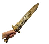 Alvivi Medieval Gladiator Battle Buckler Sword Roman Viking Warrior Shield For Halloween Stage Performance 1 Pc Gold Sword One Size