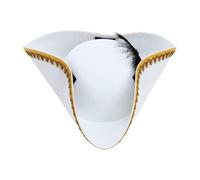 Alvivi Mens Tricorn Colonial Hat Halloween Pirate Captain Hat Musketeer Hats For Revolutionary War Costume