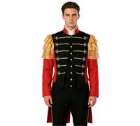 Alvivi Ringmaster Costume for Men Long Sleeve Tailcoat | Stand Collar,Sequined Master Jacket,Swallow-tailed Coat,Themed Party Stage Outfit,Prince Costume Coat,Rave Outfits