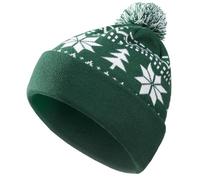 Alvivi Santa Hats Christmas Winter Knitted Hats Snowflake Crochet Beanie Xmas Pom Pom Elf Hat Green One Size