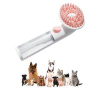 Alvivi Silicone Dog Bath Brush with Shampoo Dispenser Soft-Tip Pet Massage Brush for Bathing Grooming Deshedding Pink One Size