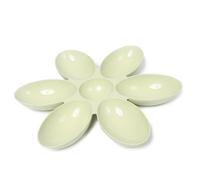 Alvivi Slow Feed Cat Bowl with 6 Petals Flower Shaped Plastic Pet Dish Anti-Choking Food and Water Bowl for Kittens Puppies Green One Size