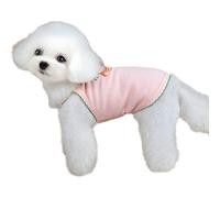 Alvivi Tropical Coconut Tree Embroidered Dog Tank Top Breathable Summer Sleeveless Vest For Small Dogs Cats Pink XS