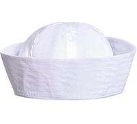 ALVOGIMOR Yacht Captain Hat,White Sailor Cap, Skipper Hat, Navy Marine Sail Hats for Dressing Up Party Costume Accessories
