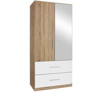 Alvor Wardrobe - 91cm - 2 Door - Combi - Sonoma Oak & Alpine White