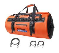 Alvorox 60L Large Water Proof Drybag with Elastic Ropes, Dry Bags Backpack for Outdoor Fish Surfing Rafting Boating Kayak Canoeing Motorcycle Tail Bag (Orange)