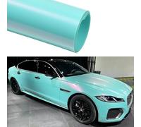 Alvorox Self Adhesive Vinyl Roll - 60x152cm Ultra Gloss Turquoise with Pink Car Wrap Sheet for Interior Exterior Car Tuning - Air Release Channel Auto Wrapping Film