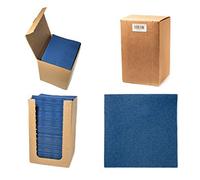 Alvotex Chic Airlaid 100 Cocktail Napkins, 1/4 Fold Fabric-Like, Disposable Napkin, Dark Blue, 20 x 20 cm