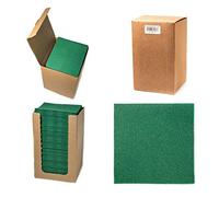 Alvotex Chic Airlaid 100 Cocktail Napkins, 1/4 Fold Fabric-Like, Disposable Napkin, Dark Green, 20 x 20 cm