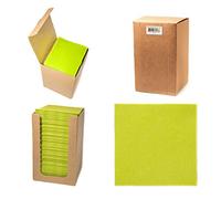 Alvotex Chic Airlaid 100 Cocktail Napkins, 1/4 Fold Fabric-Like, Disposable Napkin, Kiwi, 20 x 20 cm