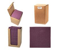 Alvotex Chic Airlaid 100 Cocktail Napkins, 1/4 Fold Fabric-Like, Disposable Napkin, Plum, 20 x 20 cm
