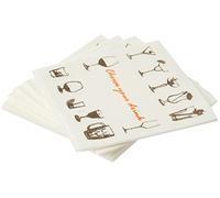 Alvotex CHIC Airlaid 100 Coctail Napkins, 1/4 Fold, Fabric-Like, Disposable Napkins, Your Drink Motif 20 x 20 cm