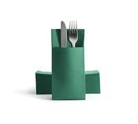 Alvotex Chic Airlaid 50 Cutlery Napkins Cutlery Pockets, Fabric-Like, Disposable Napkin, 39 x 40 cm, Green
