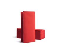 Alvotex CHIC Airlaid 50 Napkins, 1/8 Pleat Fabric-Like, Disposable Napkins, 39 x 40 cm, Red