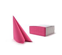 Alvotex CHIC Airlaid 50 Napkins, Fabric-Like, Disposable Napkin, Fuchsia, 40 x 40 cm