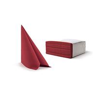 Alvotex Chic Airlaid Napkins, Fabric-like, 50 per pack, Burgundy, 40 x 40 cm