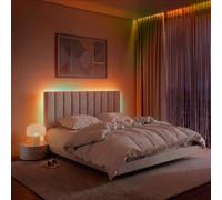 ALVOZAR LED Strip Lights for Bed Headboard, 8M Multicolour + Tunable White Backlight with App & Remote, Music Sync, Dimmable, for Behind Bed & Bedroom, Mount Kit (4 Mounting Options)