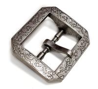 ALVYNG Heavy Duty Stainless Steel 1.5" -1.57"(3.8-4cm Wide Single Prong octagonal shape Belt Buckle, Rectangle 39, Large