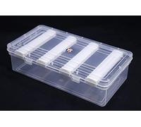 AL'WAHHAB Medium Unique Multipurpose Transparent Accessories Plastic Storage Box With 4 Detachable Rods For Women and Girls,Organizer Case For Jewellery, Bangles Box